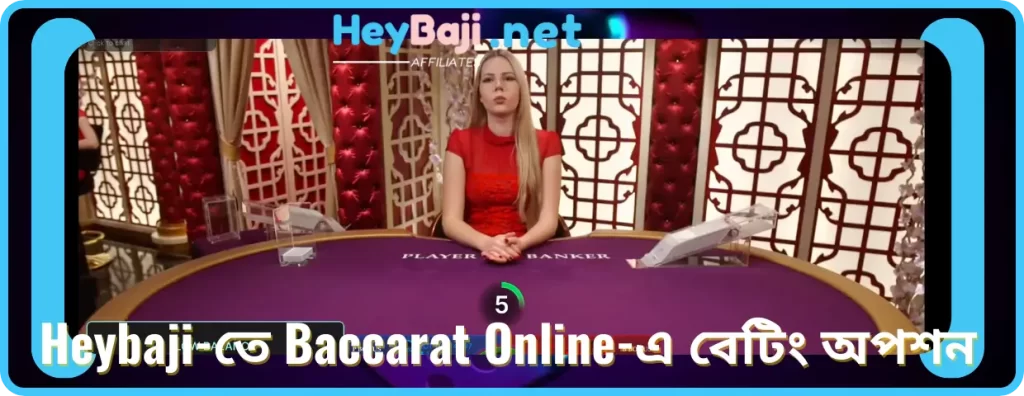 Heybaji-তে Baccarat Online-এ বেটিং অপশন