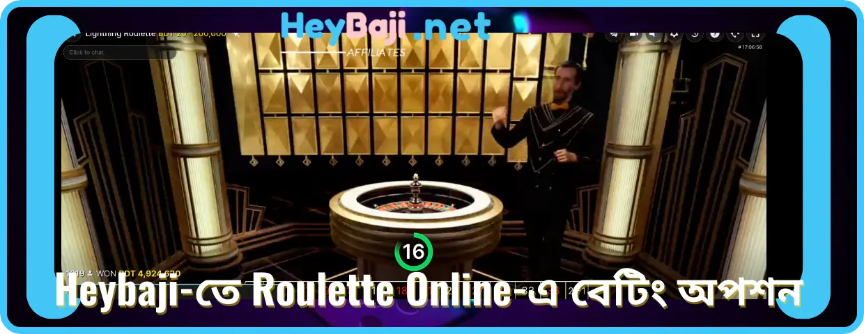 Heybaji-তে Roulette Online-এ বেটিং অপশন